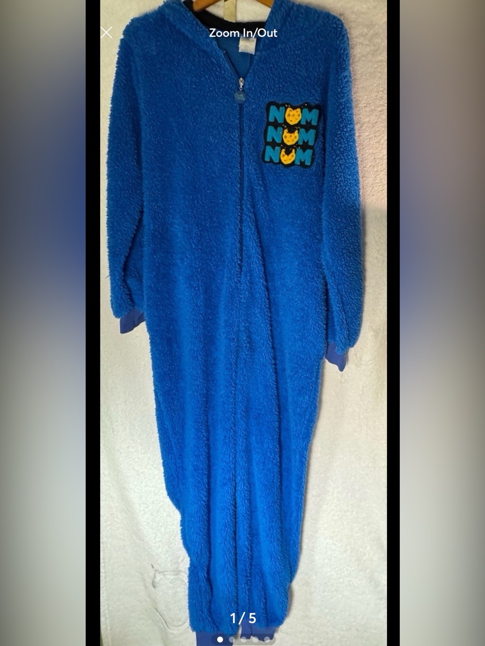 Sesame Street Cookie Monster Jumpsuit Costume size S-M